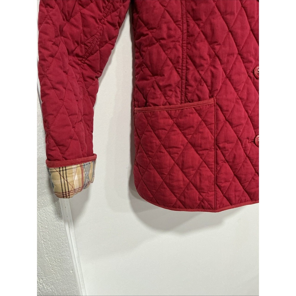 L.L. Bean Quilted Chore Coat, Red, Plaid Lining, Medium, Vintage, Insulated - Picture 4 of 15